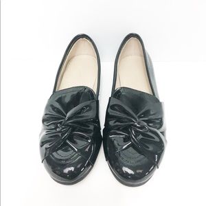 Zara Pattern Letter Bow Flats